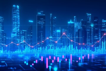Fototapeta premium Visualizing Market Fluctuations for Strategic Financial Planning and Decision Making