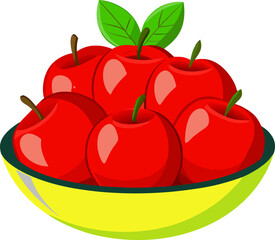 Adobe Illustrator Artwork: Bowl of Red Apples