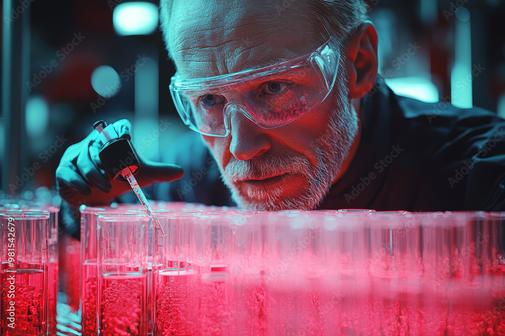 Aufkleber a scientist conducting experiments with lab-grown tissues. concept of advancements in regenerative m