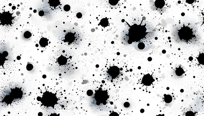 Dynamic black splash pattern on a clean white background