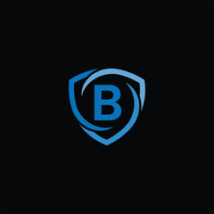 Modern Security Symbol And Letter B Logo