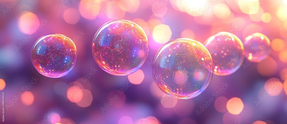 Canvas Prints Abstract Bubbles in a Dreamy World