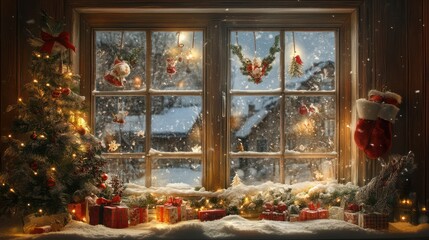 Fensterbank Weihnachten