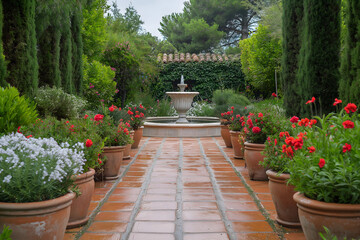Mediterranean courtyard garden