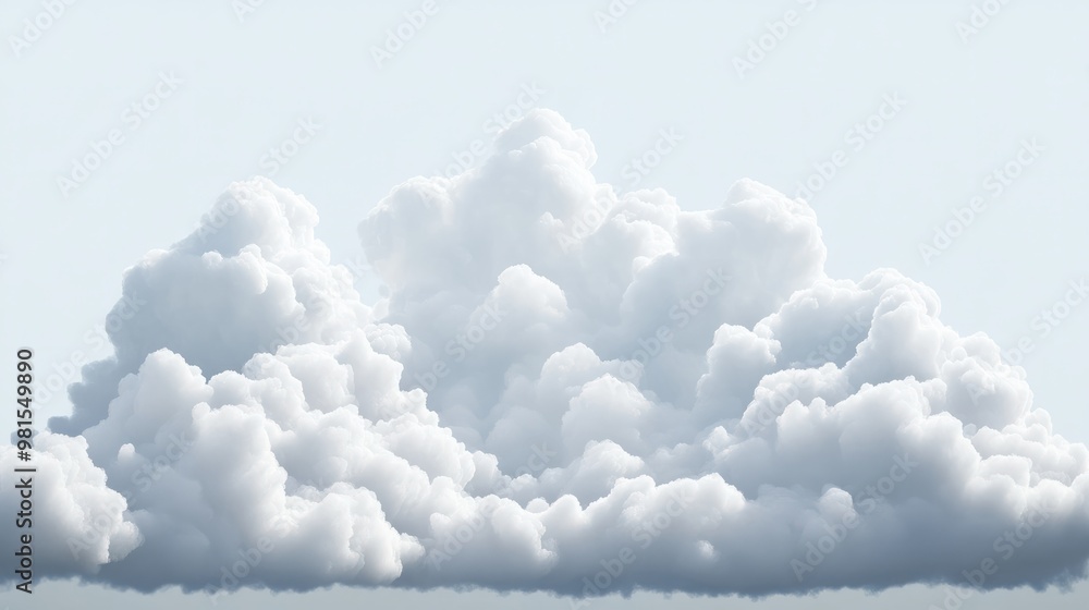 Poster white clouds isolated on transparent background. generative ai transparent background