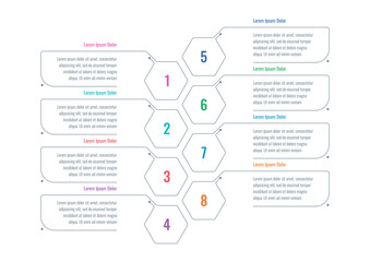 Infographic template for annual report, magazine. Infographic template for business, education, science world. hexagons informational template. eight steps information template