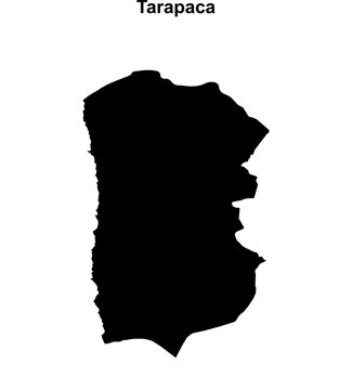 Tarapaca region blank outline map