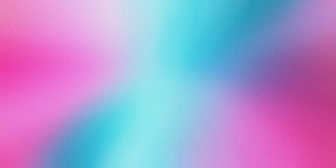 Obraz premium Gradient background with neon pink and bright cyan tones, noise texture effect
