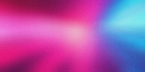 Gradient background with neon pink and bright cyan tones, noise texture effect