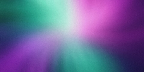 Obraz premium Gradient background with neon violet and electric green tones, noise texture effect