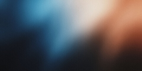 Gradient background with rich chestnut brown and stormy blue tones, noise texture effect