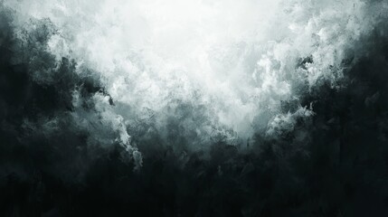 Fototapeta premium Abstract Dark Stormy Sky, Digital Painting, Brushstrokes, Clouds, Moody, Dark, Sky