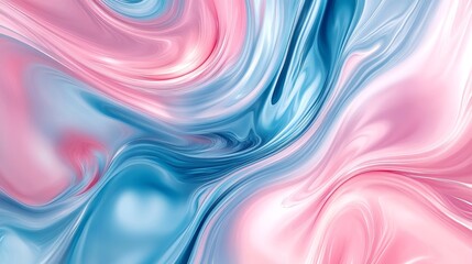 Obraz premium Abstract Swirling Pink and Blue Liquid Marble, abstract art , liquid art, marble art