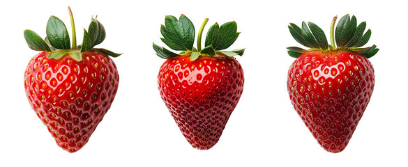 Strawberries Isolated on Transparent Background