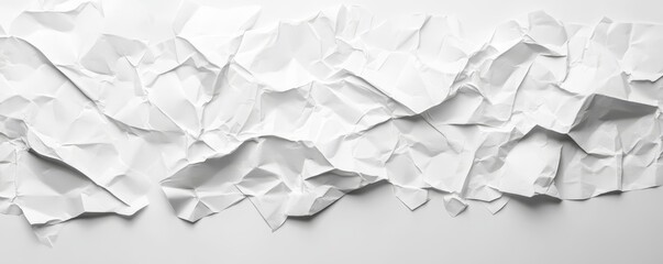 Crumpled White Paper - Abstract Texture, Photography, White, Texture, Crumpled