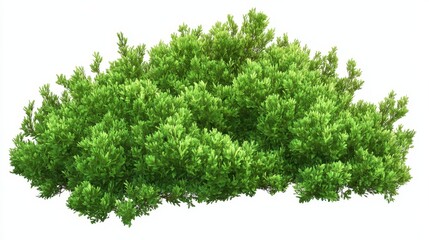 Obraz premium Green Bush 3D Model, Lush Foliage, Green Plant, 3D Render, Nature, Plant, Shrub