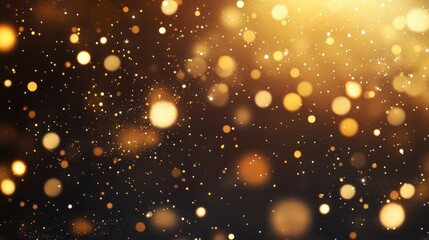 Obraz premium Festive golden sprinkles and twinkling particles cascading across a smooth background, creating a magical Christmas celebration vibe for wallpaper and holiday ads transparent background