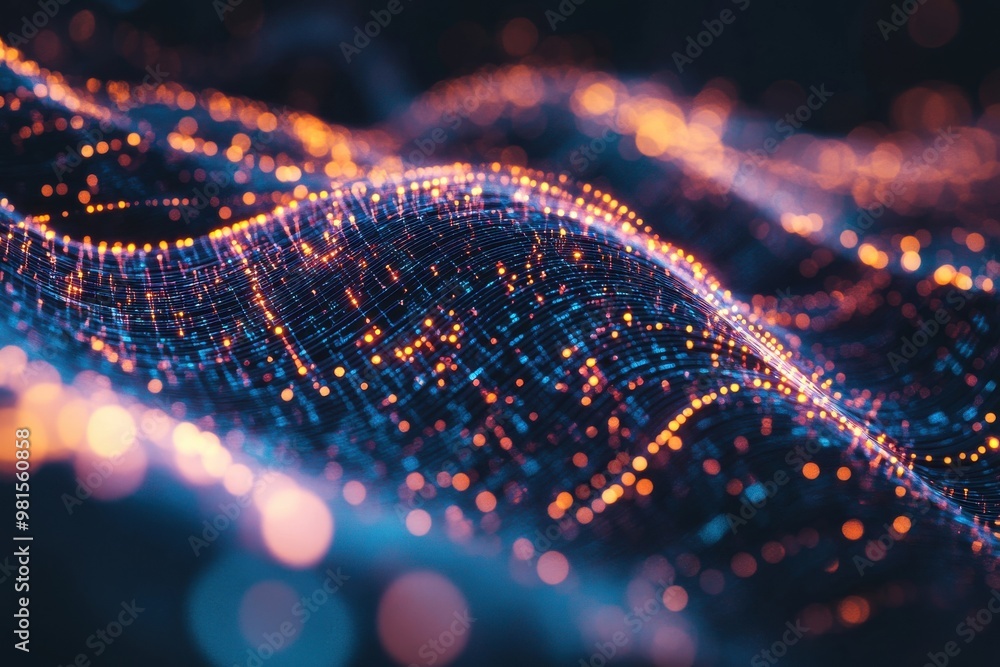 Aufkleber expansive information movement in digital realm. blockchain information types. network communication