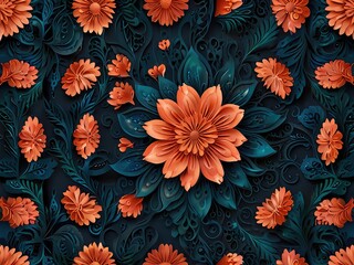 3d seamless floral background,abstract floral background,pattern with flowers