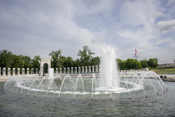 fountains at World War II Memorial Washington DC