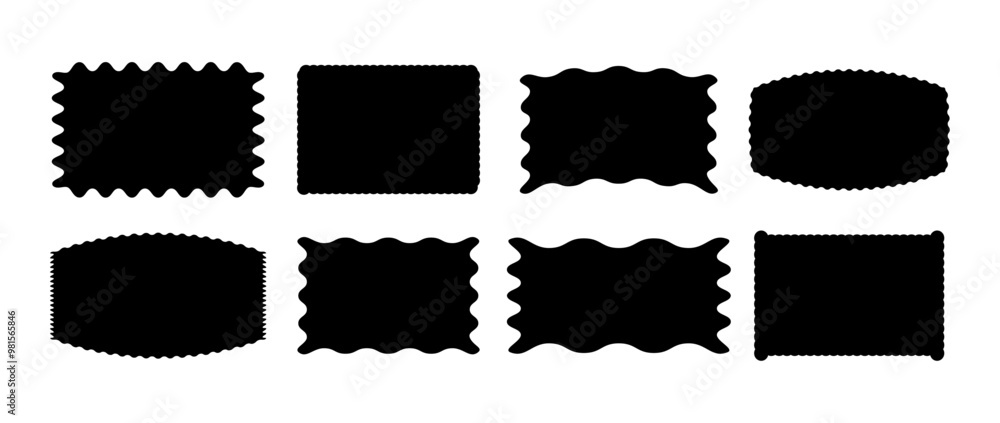 Poster set frames. textbox. speech bubbles. rectangles and squares. geometric shapes. starburst. label, sea