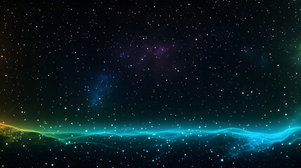 Obraz premium Starry Night Sky with Thousands of Twinkling Stars and Subtle Gradient Horizon