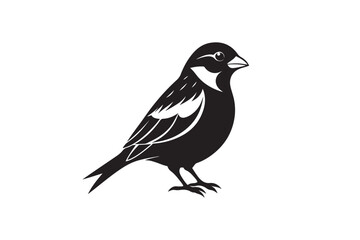Common Sparrow silhouette vector illustration, Common Sparrow silhouette PNG, Common Sparrow silhouette vector .