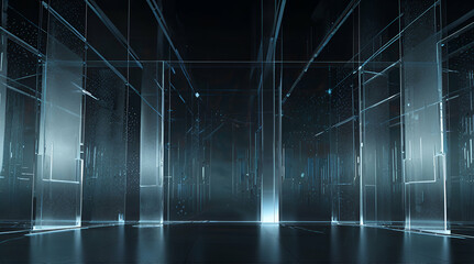 Abstract 3D fractal background, texture. Virtual Neon light background