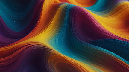 Vibrant liquid color waves abstract background design
