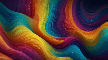 Vibrant liquid color waves abstract background design
