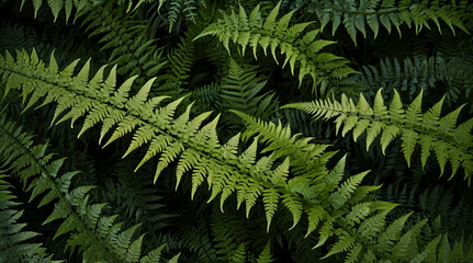 Green fern foliage closeup: lush natural plant texture with organic vibes
