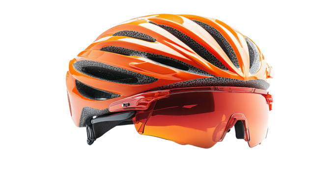 Bright Helmet and Sunglasses Combination with Modern Design - Powered by Adobe