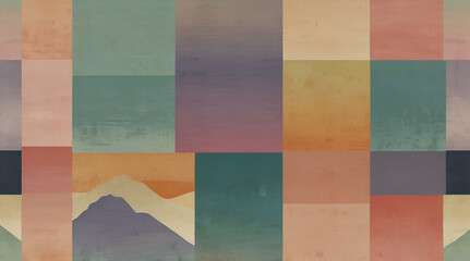 Abstract japanese design with light colors

