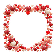 Obraz premium frame made of red hearts