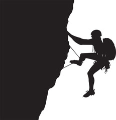 Rock climber silhouette 