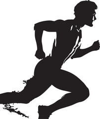 Silhouette of a running person