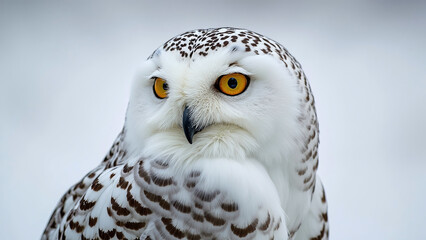 Obraz premium Close-Up of a Snowy Owl