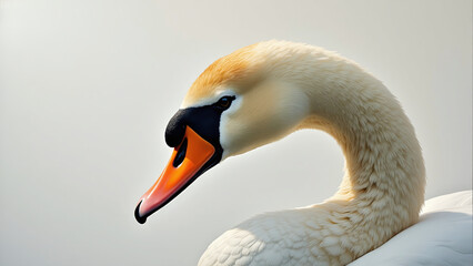 Fototapeta premium Close-Up of a Swan’s Head and Neck