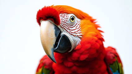 Fototapeta premium Close-Up of a Vibrant Macaw