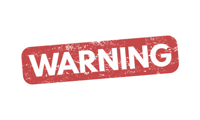 warning - grunge red rubber stamp - vector illustration
