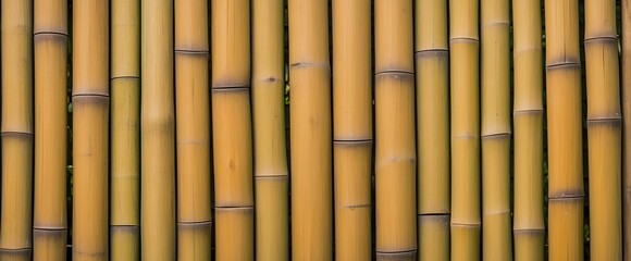 Fototapeta premium surface of bamboo fence texture background