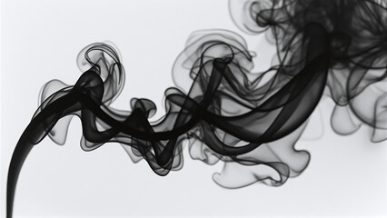 Abstract Black Smoke Swirls