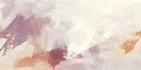 Acrylic background with smudged brush strokes, white, pink, and purple, abstract art with copy space