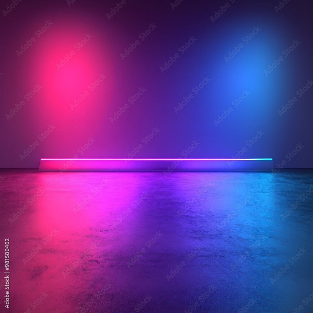 Poster neon lights creating copy space on black background image