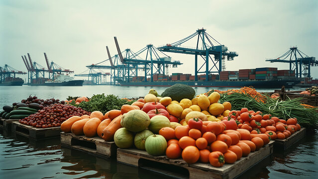 Fresh Vegetables at Commercial Port