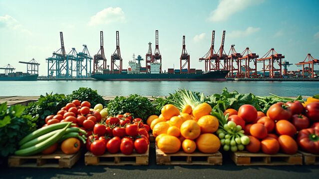 Fresh Vegetables at Commercial Port