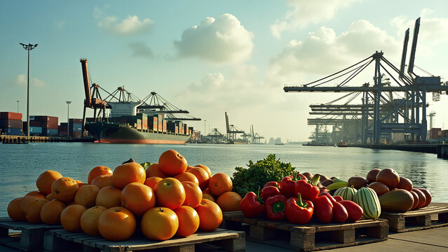 Fresh Vegetables at Commercial Port