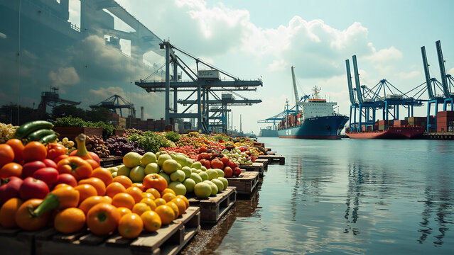 Fresh Vegetables at Commercial Port