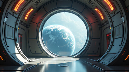 View of Earth from Spacecraft Window