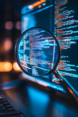 Magnified Clarity: Enhancing Digital Content with a Magnifying Glass on a Computer Screen